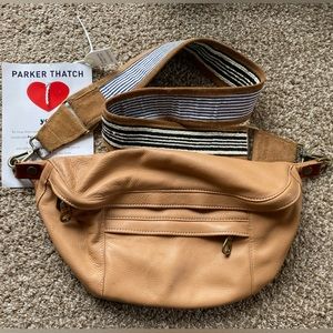 PARKER THATCH Cross Your Heart Sling - Leather Butterscotch